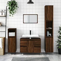 vidaXL Armoire salle de bain chêne marron 80x33x60cm bois d'ingénierie 