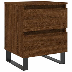 vidaXL Table de chevet chêne marron 40x35x50 cm bois d’ingénierie