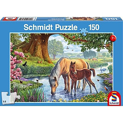 Schmidt Spiele Puzzle Chevaux dans le ruisseau - 150 pieces