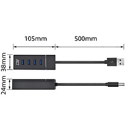 Avis Act Music ACT AC6300 Schnittstellen-Hub USB 3.2 Gen 1 (3.1 Gen 1) Type-A 5000 Mbit/s Schwarz (AC6300)