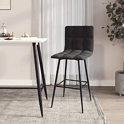 vidaXL Tabouret de bar Noir Velours