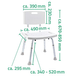 RIDDER Chaise de salle de bain blanc 150 kg A00602101 pas cher