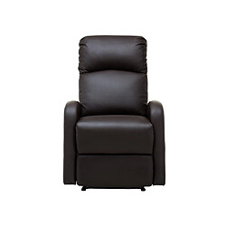 Avis Vente-Unique Fauteuil relax en simili ISAO - Marron