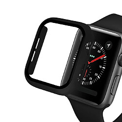 Wewoo Boîtier pour PC à couverture totale + protecteur en verre trempé Apple Watch série 5/4 44 mm noir