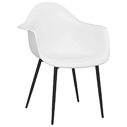 Avis Maison Chic Lot de 2 Chaises à manger,Chaise pour cuisine,Solide Structure blanc PP -MN80813