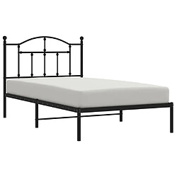 Avis Maison Chic Lit adulte - Cadre de lit métal avec tête de lit,Structure du lit Contemporain pour chambre noir 100x190 cm -MN70699