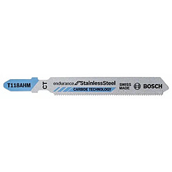 Lames de scie sauteuse Bosch Expert T 118 AHM Endurance for Stainless Steel