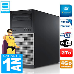 PC Tour DELL 9020 Intel G3220 Ram 4Go Disque 2 To Graveur DVD Wifi W7 · Occasion 