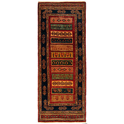 Vidal Tapis de couloir en laine 217x86 multicolore Kashkuli