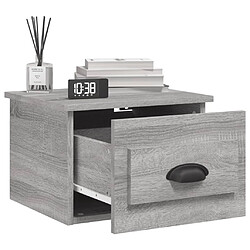 Avis vidaXL Table de chevet murale sonoma gris 41,5x36x28 cm