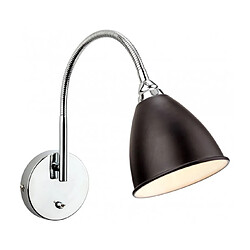 Luminaire Center Applique Bari, noir / chrome Coloris : Noir Matèriau : ChromeHauteur en Cm : 28Largeur en Cm : 13.6Profondeur en Cm : 33Nombre d'ampoules : 1Type d'ampoules : E14Puissance : 40WAmpo