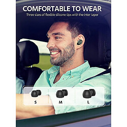 Universal Casque sans fil, vrai bouchon d'oreille sans fil Bluetooth 5.0 casque contrôle tactile