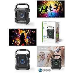 NEDIS Enceinte Bluetooth amplifiée mobile MEGA BASS / USB + MICRO USB LED RGB - 3.5 ENTREE MICRO 