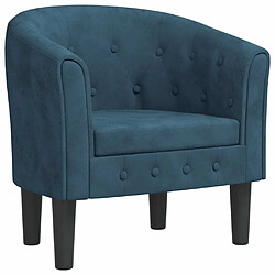 Maison Chic Fauteuil relax,Chaise pour salon cabriolet bleu foncé velours -MN80757