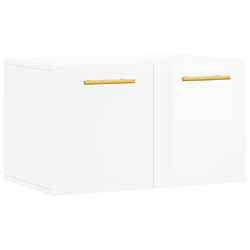 vidaXL Armoire murale Blanc brillant 60x36,5x35 cm Bois d'ingénierie