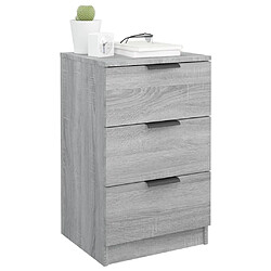 Avis vidaXL Table de chevet Sonoma gris 40x36x65 cm