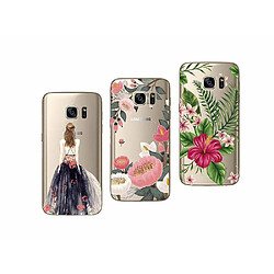 Novago 3 Coques pour Samsung Galaxy S7 Galaxy S7 - Pack de 3 Coques gel souple avec impression fantaisie de qualité pour Samsung Galaxy S7