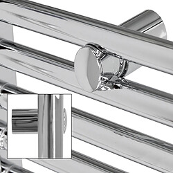 Acheter ECD Germany Radiateur avec Élément Chauffant Électrique 600W - 750 x 800 mm - Chrome - Connexion Latéral - Forme Droit - Kit de Montage Mural Inclus - Sèche-Serviettes Sahara pour Salle de Bain