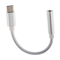 Acheter usb-c type c à 3.5 mm prise casque adaptateur écouteur câble audio argent