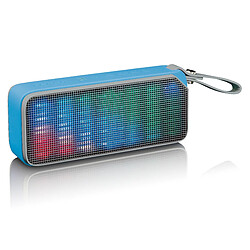 Lenco Enceinte Bluetooth® étanche aux projections d'eau avec effets lumineux BT-191BU Bleu