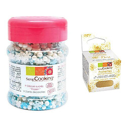 Scrapcooking Décors sucrés La Reine des Neiges + paillettes dorées