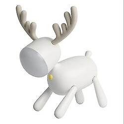 Universal Lumière de nuit, éclairage d'ambiance, lampe de cerf à LED, lampe de bureau pour enfants, blanc.