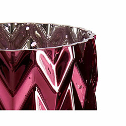 Avis Gift Decor Vase Taillé Epis Rose Verre 11,3 x 19,5 x 11,3 cm (6 Unités)