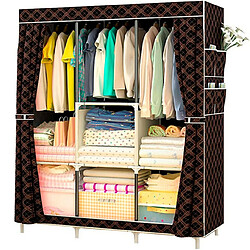 Dressing en tissu avec poches latérales Nyana Home 158x106x45 cm Noir 