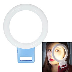 Wewoo Lumière Selfie LED Light Live de remplissage du flash avec retardateur (bleu) 