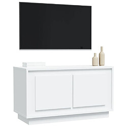 Acheter Maison Chic Meuble TV scandinave - Banc TV pour salon blanc 80x35x45 cm bois d'ingénierie -MN54968