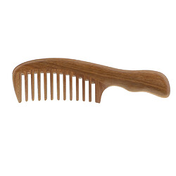 Portable Peigne à Cheveux en Bois Santal Antistatique Massage Brosse à Cheveux à Dents Larges pour Hommes et Femmes