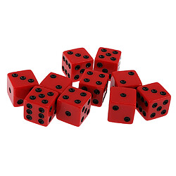 Paquet De 10 Pièces 18 Mm Dés à Six Faces D6 Pour Du0026D TRPG Party Game Toy Red