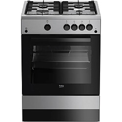 Cuisinière gaz 66l 4 feux inox - fsg62010fx - BEKO