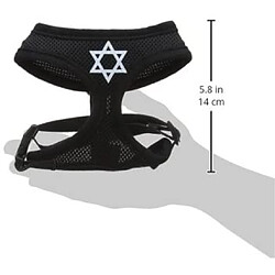 Mirage Star of David Harnais en Maille Souple Noir Taille S