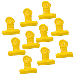 Acheter 10pcs clips de charnière en métal pince à papier Bulldog pince / classeur de fichiers jaune