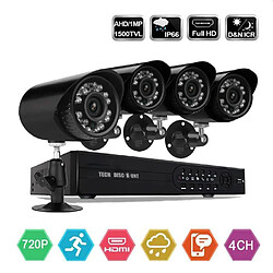 Tech Discount TD® Caméra de surveillance de sécurité / Ensemble de système d'équipement d'alarme de caméra d'enregistreur vidéo