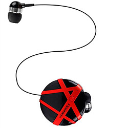 Universal FD-55 bluetooth casque mains libres sport casque clip casque business rappel vibrant bouchon d'oreille avec micro noir noir + rouge 