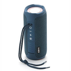 Yonis Enceinte Bluetooth Étanche LED Autonomie Longue Enceinte Bluetooth Portable Étanche LED Autonomie Longue FM TF USB Bleu YONIS