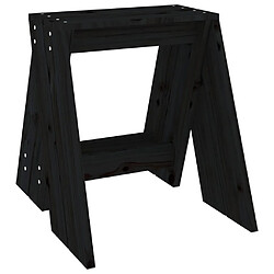 Acheter vidaXL Tabourets lot de 2 noir 40x40x45 cm bois massif de pin