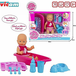 BigBuy Fun Poupée Bébé Pipi Baignoire 40 x 13 x 58 cm