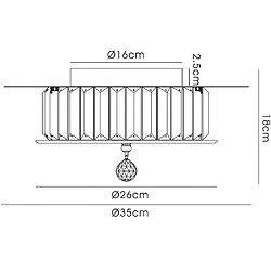 Avis Luminaire Center Plafonnier Tosca rond 4 Ampoules chrome poli/verre/cristal