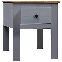 vidaXL Table de chevet Gris 46x40x57 cm Pin Gamme Panama