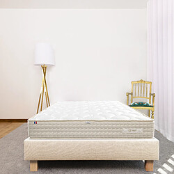 LUXURY LITERIE Ensemble matelas Sublime 90x190 cm + sommier beige ep20cm