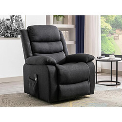 Vente-Unique Fauteuil releveur électrique en tissu anthracite NADINE