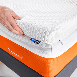 BDREAMS Surmatelas Mémoire de Forme 140x190cm - Qualité Hôtellerie - 8cm d'épaisseur - ROLLS