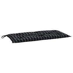 Maison Chic Coussin Confort | pouf | Coussin de banc de jardin carreaux noir 100x50x7cm tissu oxford -GKD77624