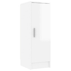 Acheter vidaXL Armoire à chaussures Blanc brillant 32x35x92 cm Aggloméré