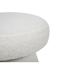 Tabouret bouclette blanc FLORA - Ostaria