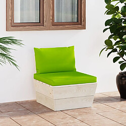 Maison Chic Canapé central palette de jardin avec coussins | Canapé Sofa d'extérieur | Fauteuil terrasse Épicéa imprégné -MN74680