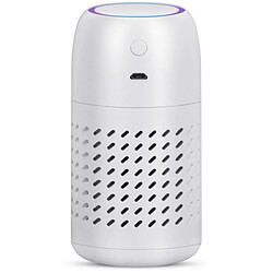 Chrono Purificateur d'air portable, purificateur d'air pour voiture avec filtres à charbon actif, élimine les allergies, la fumée, le pollen, les odeurs d'animaux domestiques (blanc).